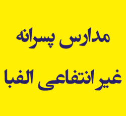 دبستان و پیش دبستانی   پسرانه غیر انتفاعی الفبا